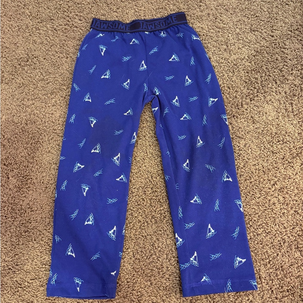 4/5T Blue Shark Print Kids Pajamas